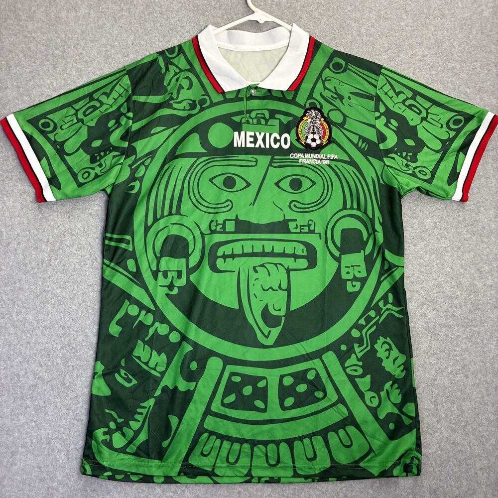 Mexico Men's Green Aztec Graphic Soccer Jersey